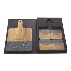 Cutting Board with Coasters - Set of 4